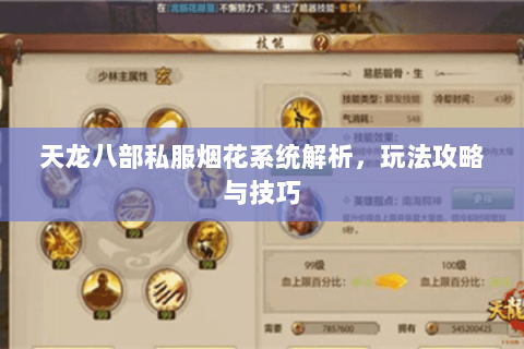 天龙八部私服烟花系统解析，玩法攻略与技巧