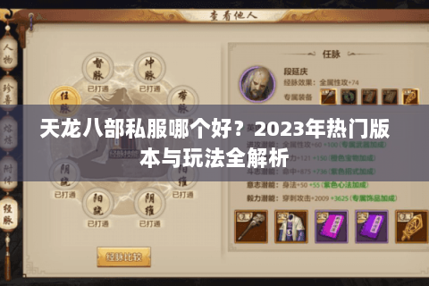 天龙八部私服哪个好？2023年热门版本与玩法全解析