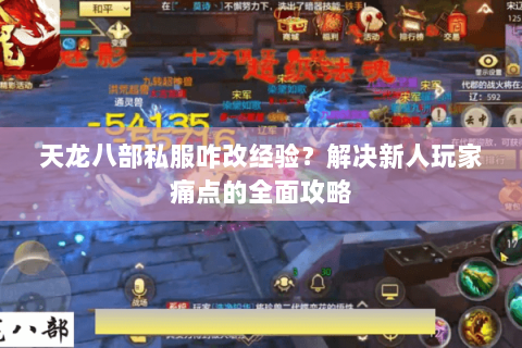 天龙八部私服咋改经验？解决新人玩家痛点的全面攻略