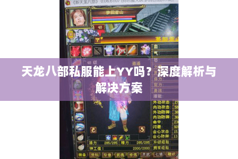 天龙八部私服能上YY吗？深度解析与解决方案
