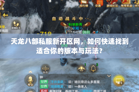 天龙八部私服新开区网，如何快速找到适合你的版本与玩法？
