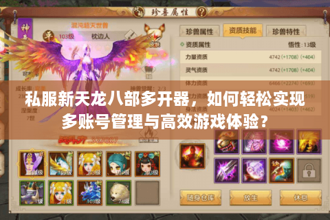 私服新天龙八部多开器，如何轻松实现多账号管理与高效游戏体验？