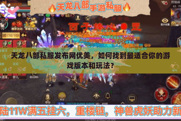 天龙八部私服发布网优美，如何找到最适合你的游戏版本和玩法？