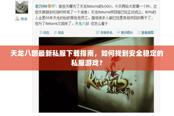天龙八部最新私服下载指南，如何找到安全稳定的私服游戏？