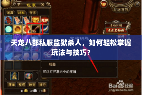 天龙八部私服监狱杀人，如何轻松掌握玩法与技巧？