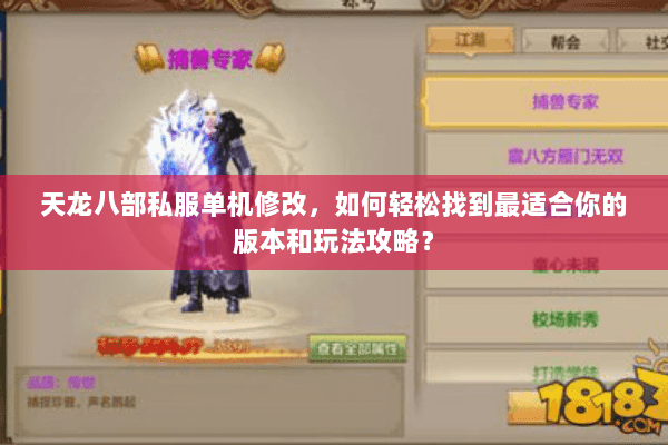 天龙八部私服单机修改，如何轻松找到最适合你的版本和玩法攻略？