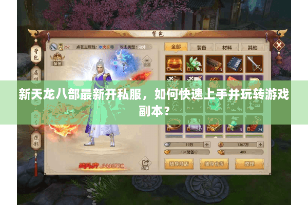 新天龙八部最新开私服，如何快速上手并玩转游戏副本？