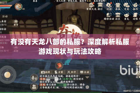 有没有天龙八部的私服？深度解析私服游戏现状与玩法攻略