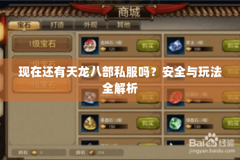 现在还有天龙八部私服吗？安全与玩法全解析