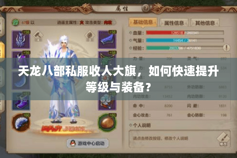 天龙八部私服收人大旗，如何快速提升等级与装备？