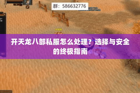 开天龙八部私服怎么处理？选择与安全的终极指南