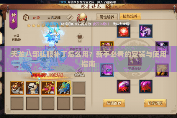 天龙八部私服补丁怎么用？新手必看的安装与使用指南
