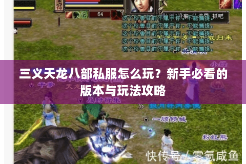 三义天龙八部私服怎么玩？新手必看的版本与玩法攻略