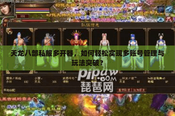 天龙八部私服多开器，如何轻松实现多账号管理与玩法突破？