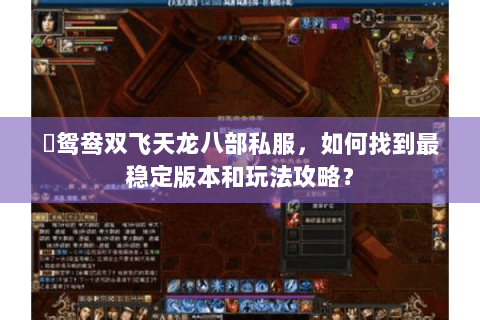 �鸳鸯双飞天龙八部私服，如何找到最稳定版本和玩法攻略？