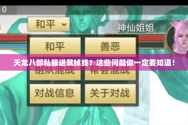 天龙八部私服进就掉线？这些问题你一定要知道！
