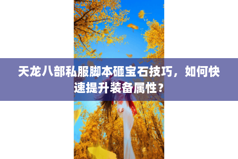 天龙八部私服脚本砸宝石技巧，如何快速提升装备属性？