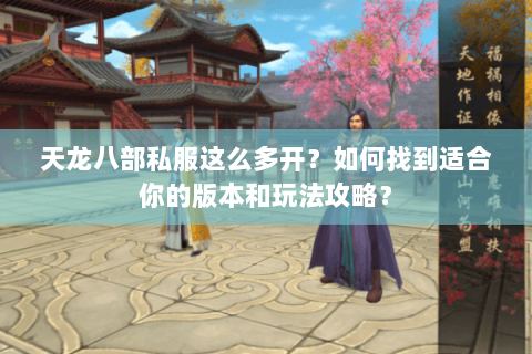 天龙八部私服这么多开？如何找到适合你的版本和玩法攻略？