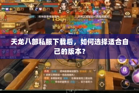 天龙八部私服下载后，如何选择适合自己的版本？