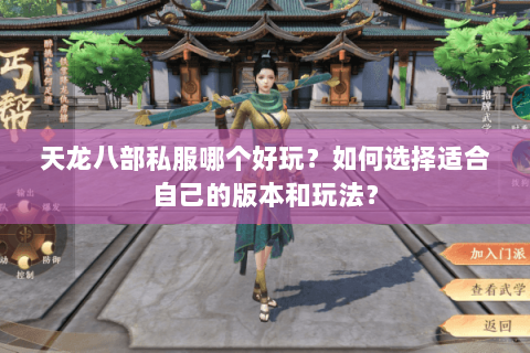 天龙八部私服哪个好玩？如何选择适合自己的版本和玩法？