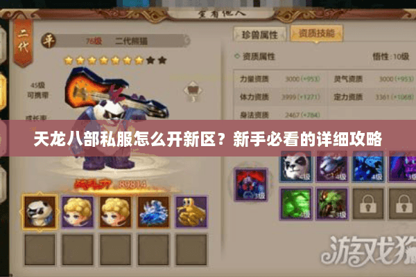 天龙八部私服怎么开新区？新手必看的详细攻略