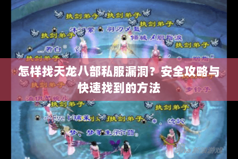 怎样找天龙八部私服漏洞？安全攻略与快速找到的方法