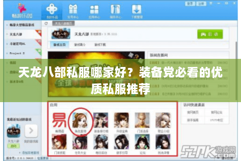 天龙八部私服哪家好？装备党必看的优质私服推荐