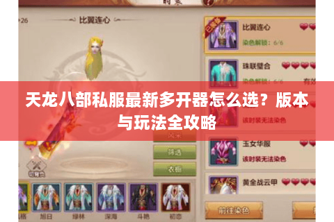 天龙八部私服最新多开器怎么选？版本与玩法全攻略