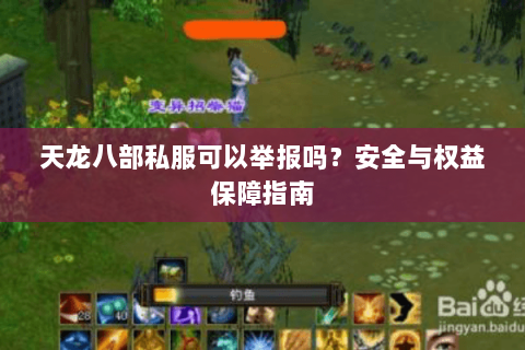 天龙八部私服可以举报吗？安全与权益保障指南