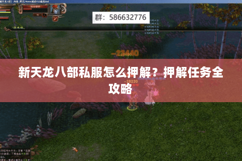 新天龙八部私服怎么押解？押解任务全攻略