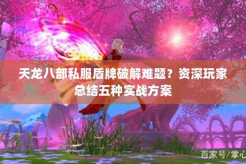 天龙八部私服盾牌破解难题？资深玩家总结五种实战方案