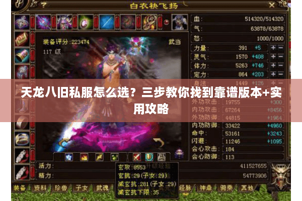 天龙八旧私服怎么选？三步教你找到靠谱版本+实用攻略