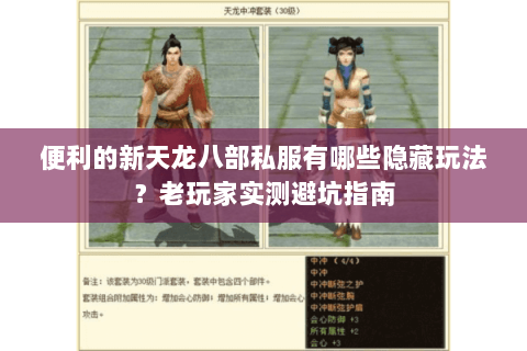 便利的新天龙八部私服有哪些隐藏玩法？老玩家实测避坑指南