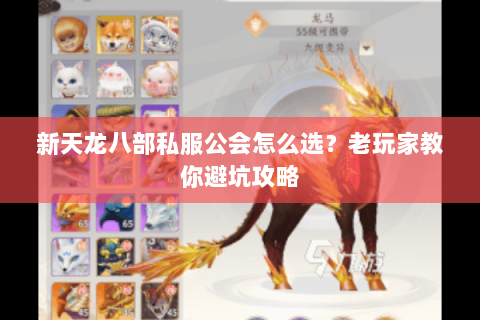 新天龙八部私服公会怎么选？老玩家教你避坑攻略