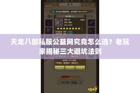 天龙八部私服公益网究竟怎么选？老玩家揭秘三大避坑法则