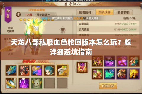 天龙八部私服血色轮回版本怎么玩？超详细避坑指南