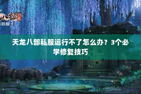 天龙八部私服运行不了怎么办？3个必学修复技巧