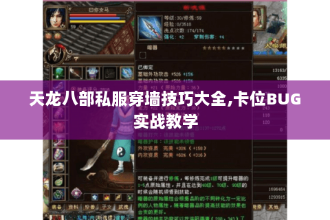 天龙八部私服穿墙技巧大全，卡位BUG实战教学