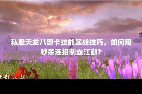 私服天龙八部卡技能实战技巧，如何用秒杀连招制霸江湖？