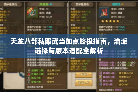 天龙八部私服武当加点终极指南，流派选择与版本适配全解析
