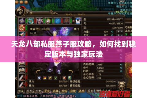 天龙八部私服燕子服攻略，如何找到稳定版本与独家玩法