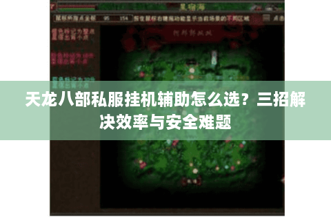 天龙八部私服挂机辅助怎么选？三招解决效率与安全难题