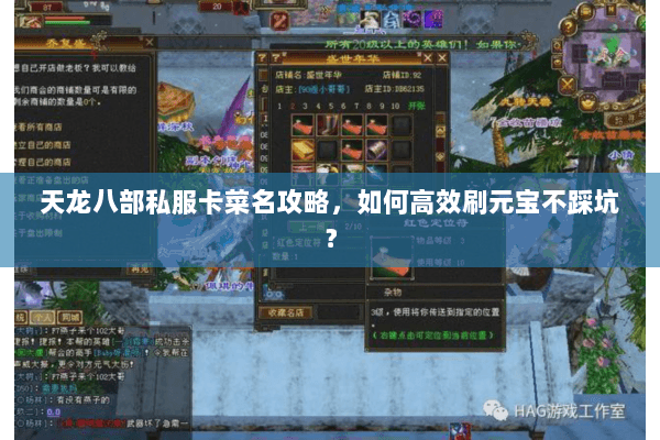 天龙八部私服卡菜名攻略，如何高效刷元宝不踩坑？