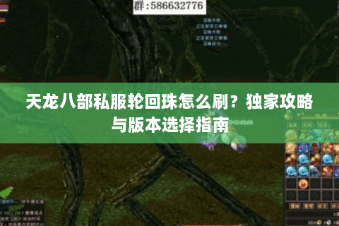 天龙八部私服轮回珠怎么刷？独家攻略与版本选择指南