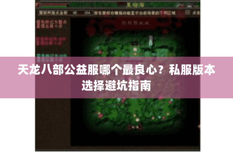 天龙八部公益服哪个最良心？私服版本选择避坑指南