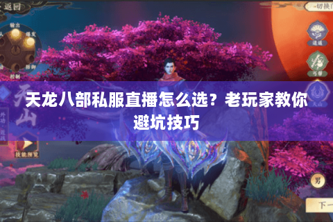 天龙八部私服直播怎么选？老玩家教你避坑技巧