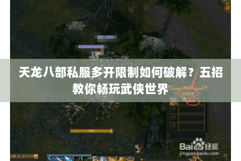 天龙八部私服多开限制如何破解？五招教你畅玩武侠世界