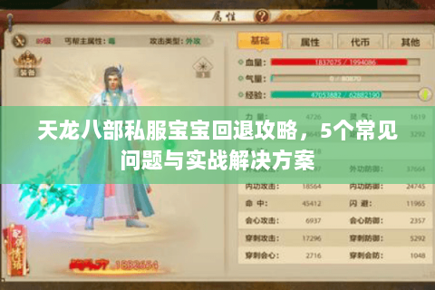 天龙八部私服宝宝回退攻略，5个常见问题与实战解决方案