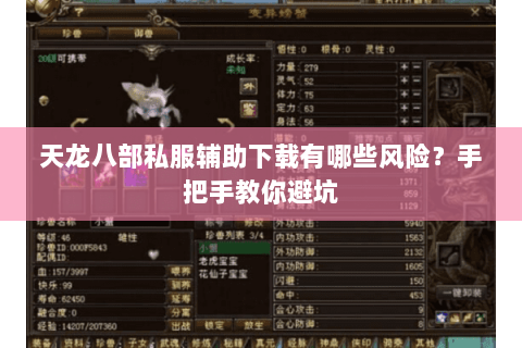 天龙八部私服辅助下载有哪些风险？手把手教你避坑