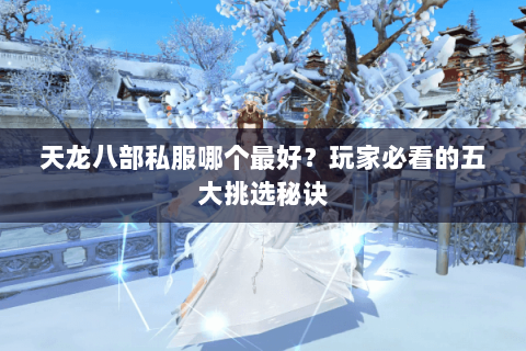天龙八部私服哪个最好？玩家必看的五大挑选秘诀